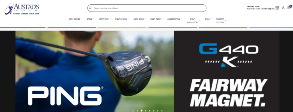 Austad's Golf Affiliate Program-homepage