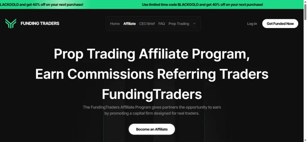 Funding Traders Affiliate Program-homepage