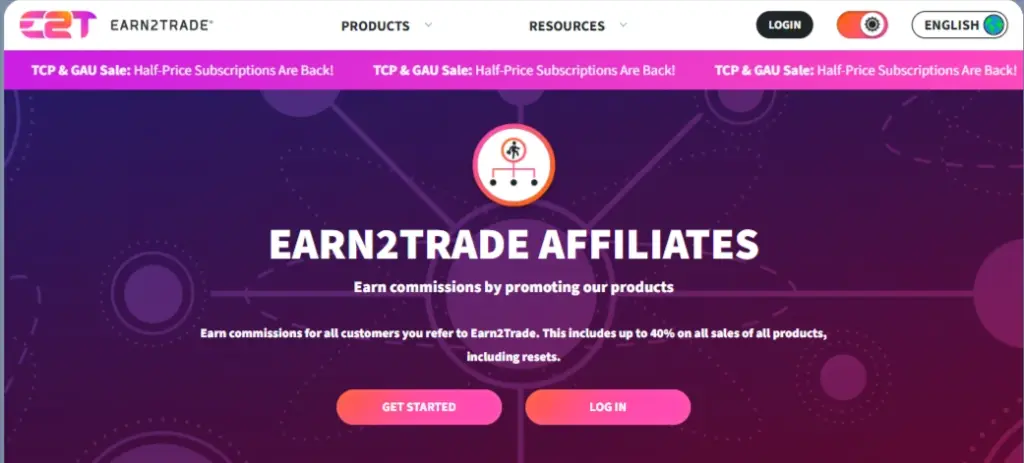 Earn2Trade Affiliate Program-homepage