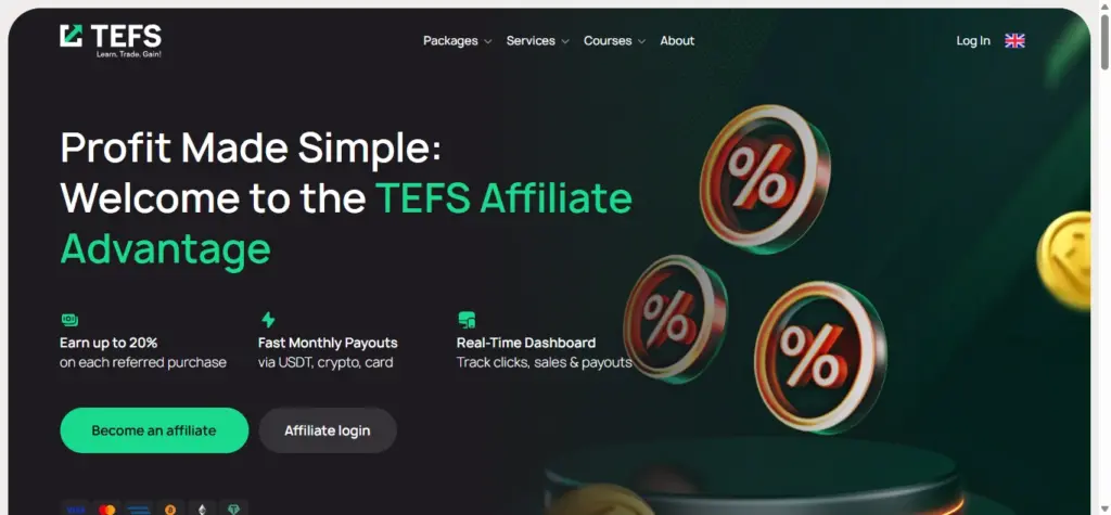 TEFS Affiliate Program-homepage