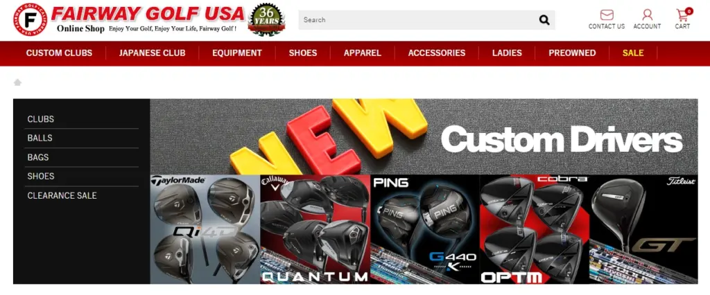 Fairway Golf-homepage