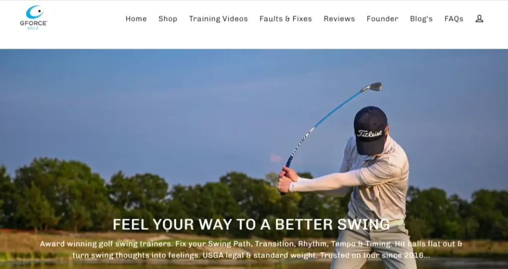 GForce Golf-homepage