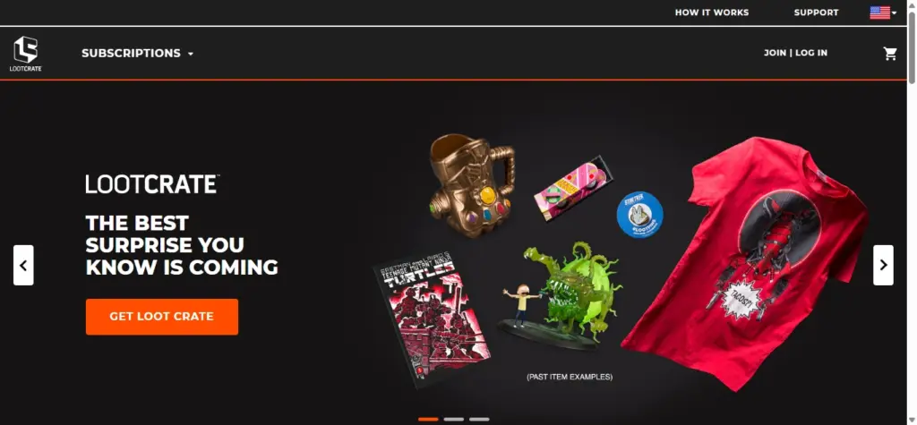 Loot Crate-homepage