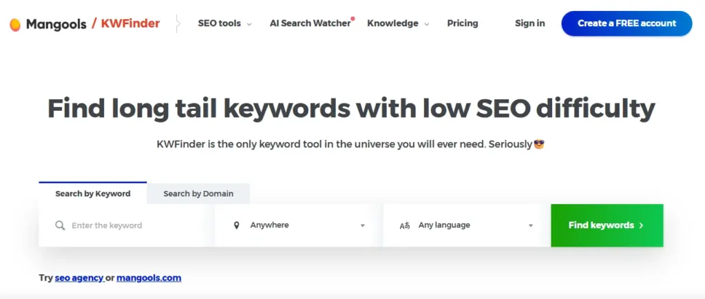 KWFinder by Mangools