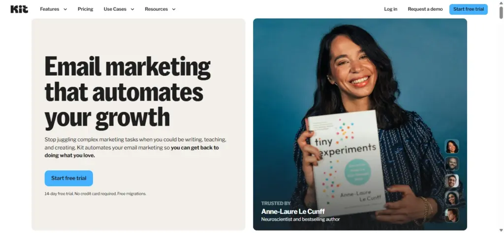 ConvertKit (now Kit)-homepage