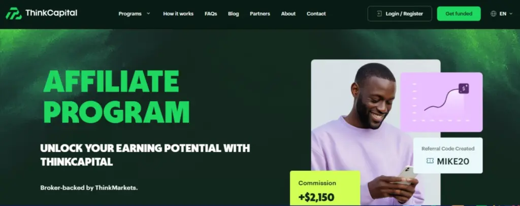 ThinkCapital Affiliate Program-homepage