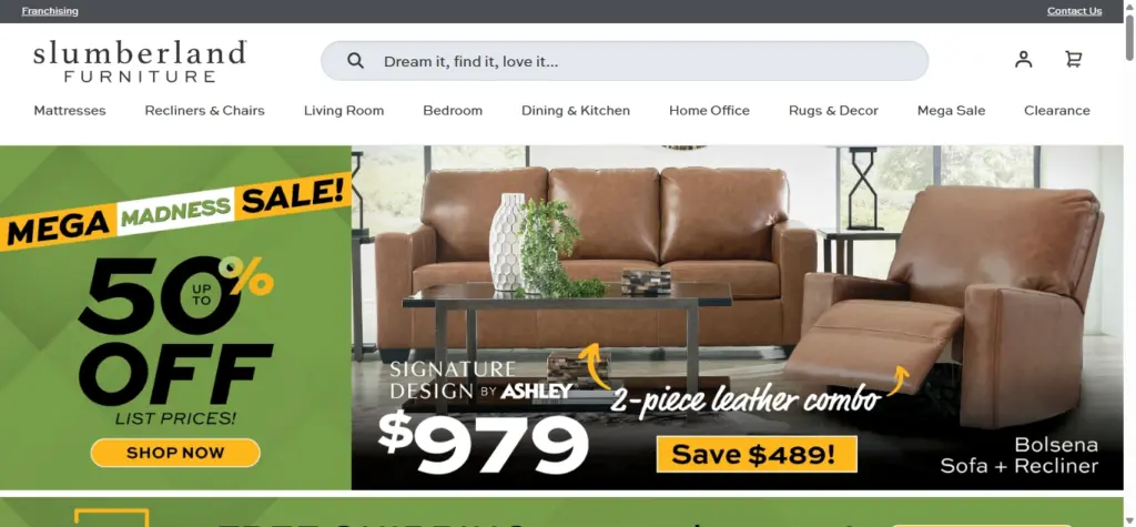 Slumberland Furniture-homepage