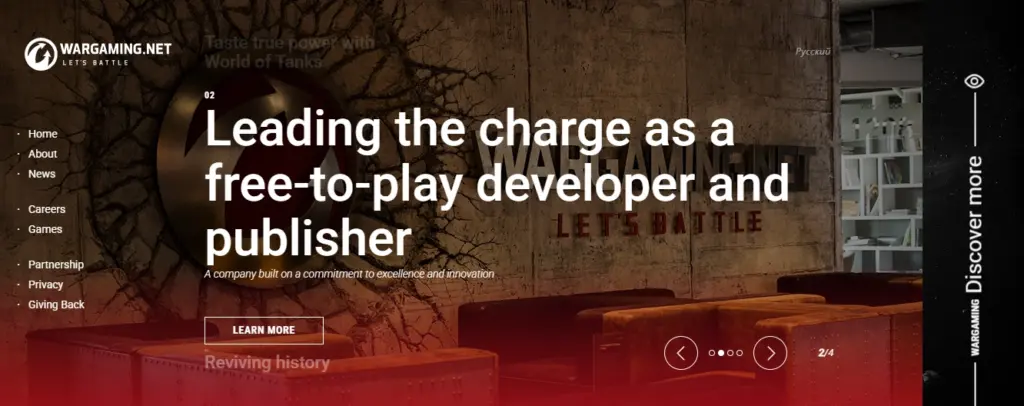 Wargaming.com-homepage