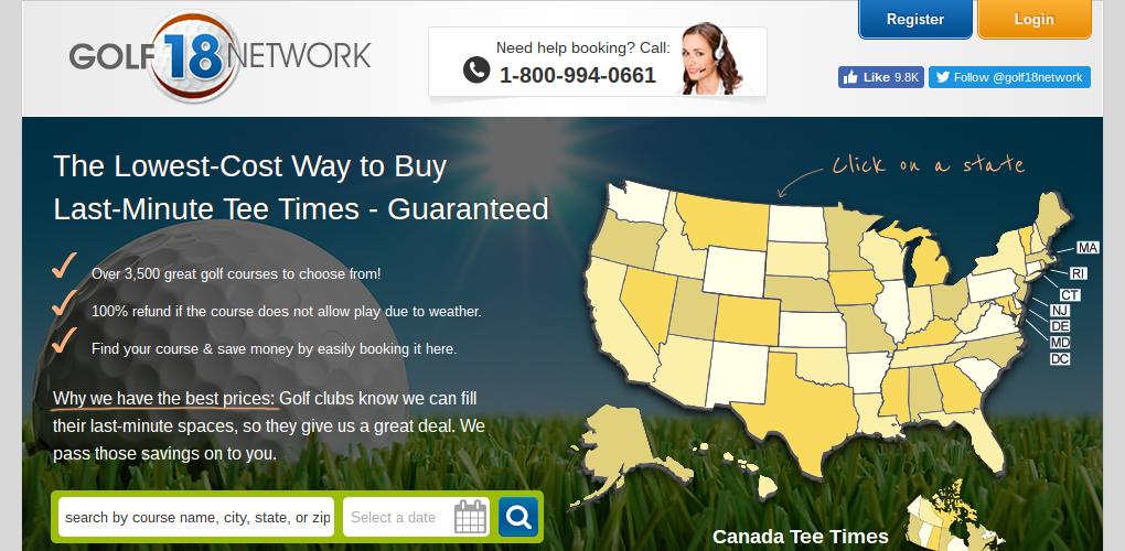 Golf18Network-homepage
