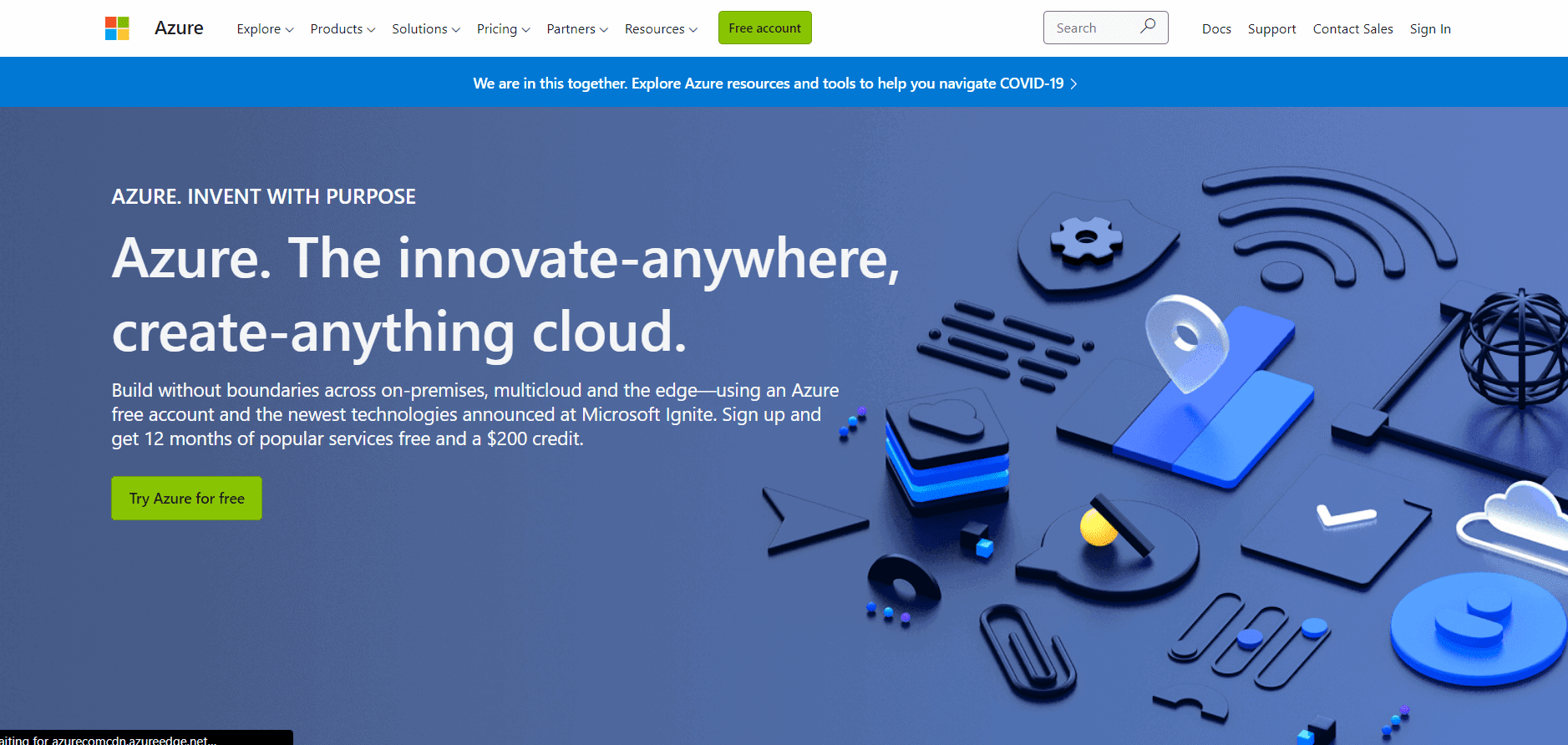 Best Cloud Hosting For Startups - Microsoft  Azure 