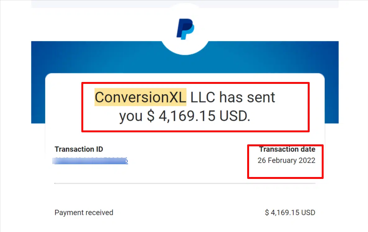 Conversion XL Earning Proofs