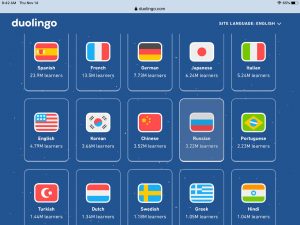 Duolingo language offered