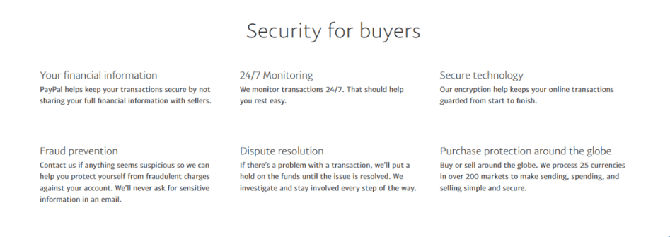 Security for buyers