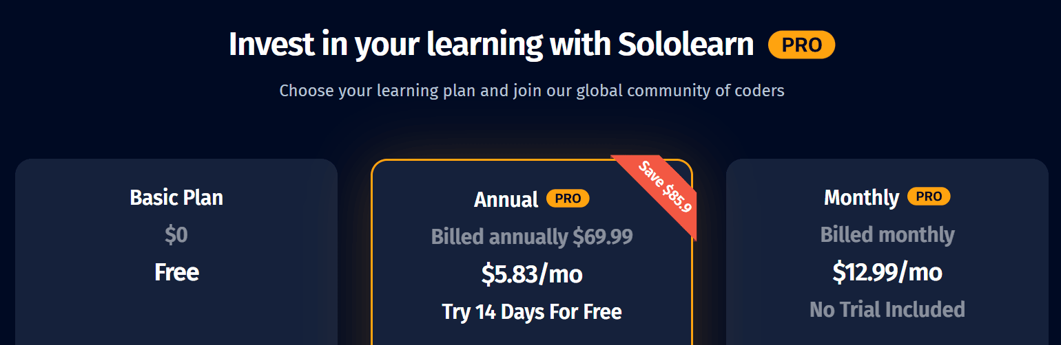 sololearn pricing