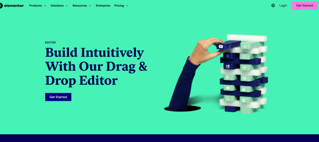Elementor Drag-and-Drop Visual Editor