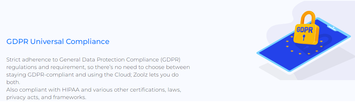 GDPR Compliance- Zoolz