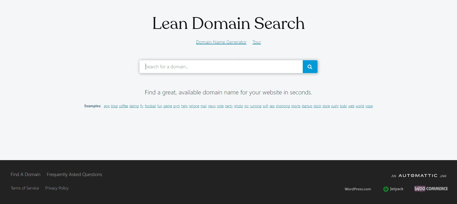 Lean domain search- best domain registrars