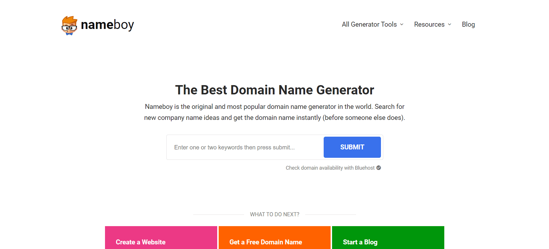 Nameboy domain registrat