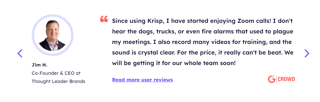 krisp customer review.