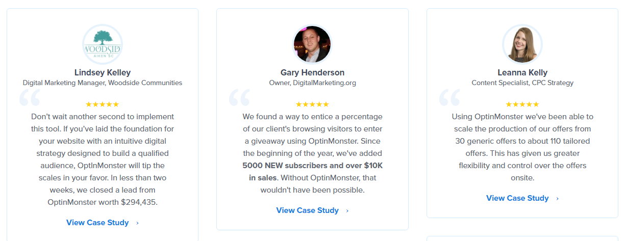 optinmonster customer reviews