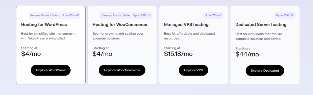 Nexcess wordpress hosting plans