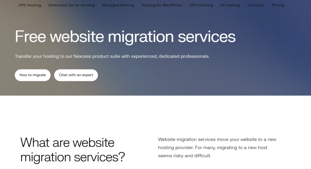 Nexcess Free Website Migration