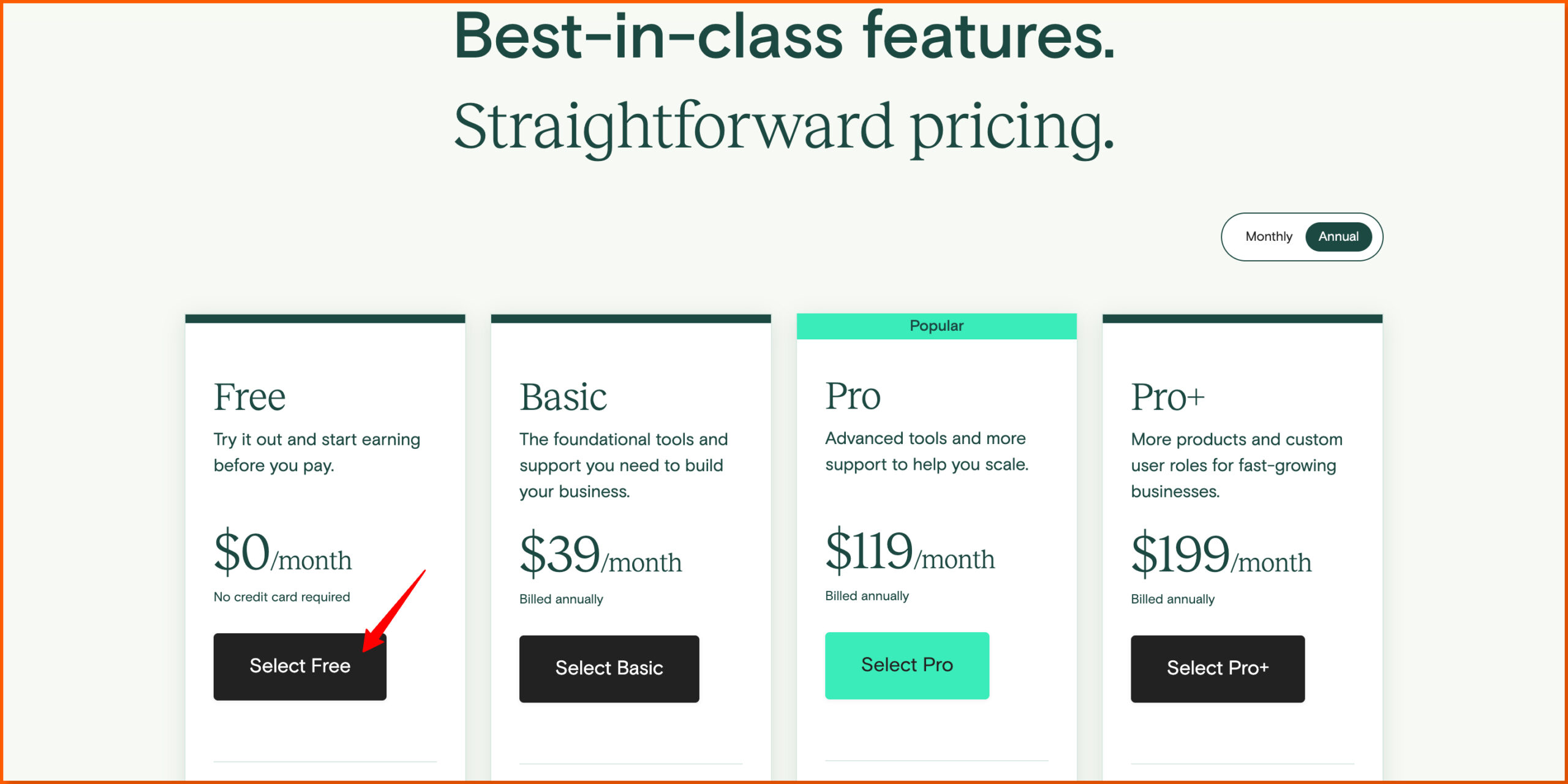 Teachable Pricing Plans - Select your plan