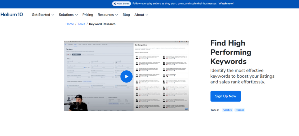 Helium 10 Keyword Research
