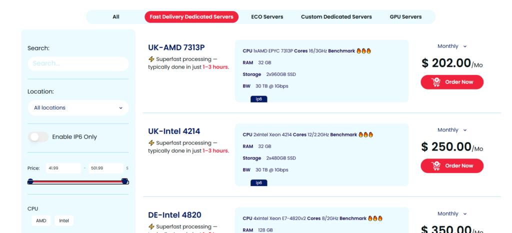 MonoVm Fast DeliveryServer Pricing
