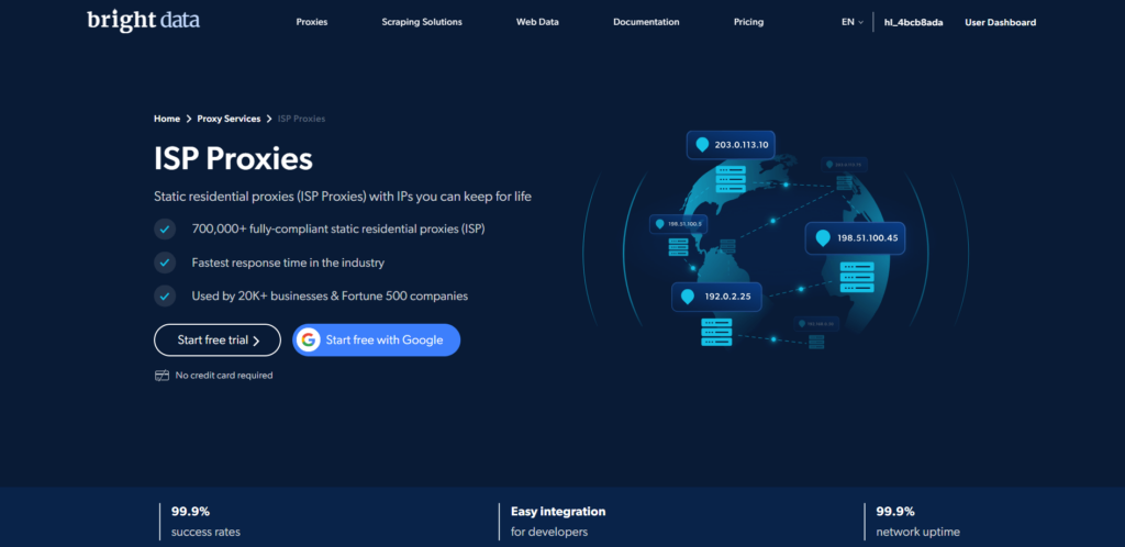 BrightData Static Residential Proxy