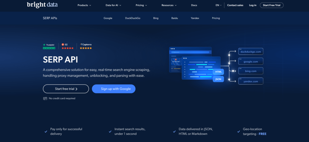 BrightData SERP API and Web Scraper API