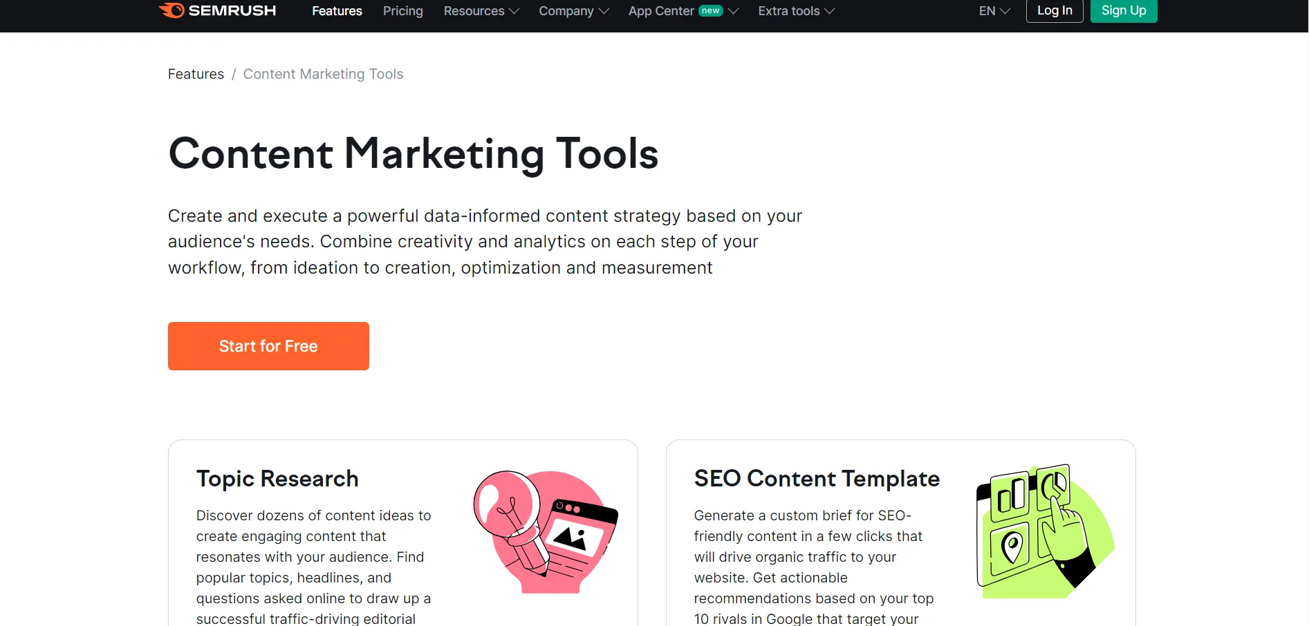 Semrush Content Marketing Tools