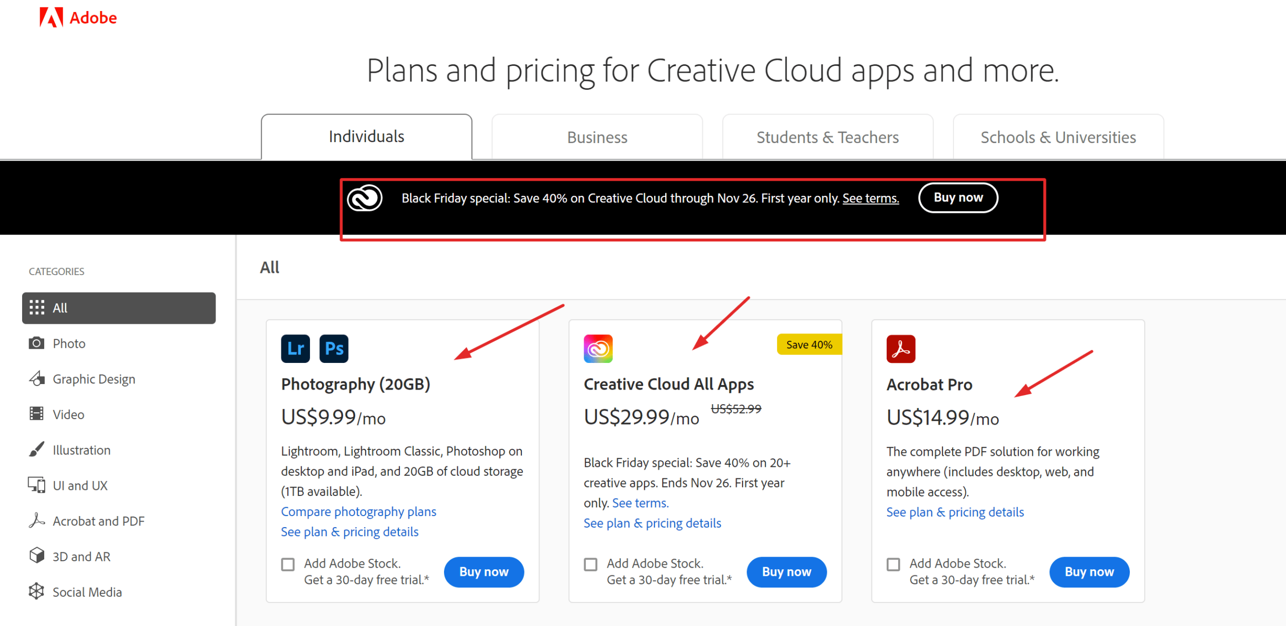 Adobe Cyber Monday Deals
