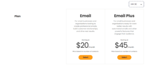 Constant Contact Pricing plans