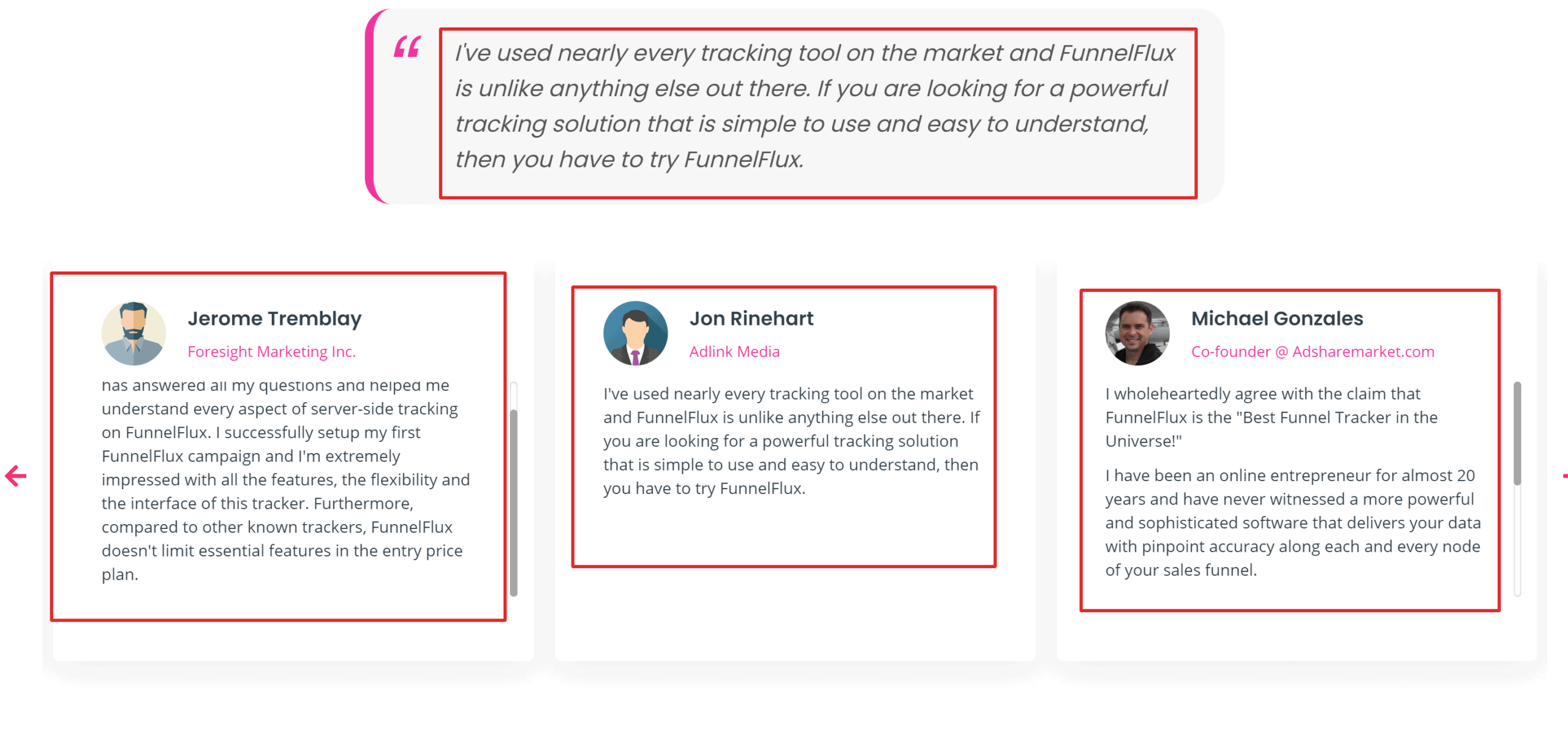 FunnelFlux Pro reviews and testimonials