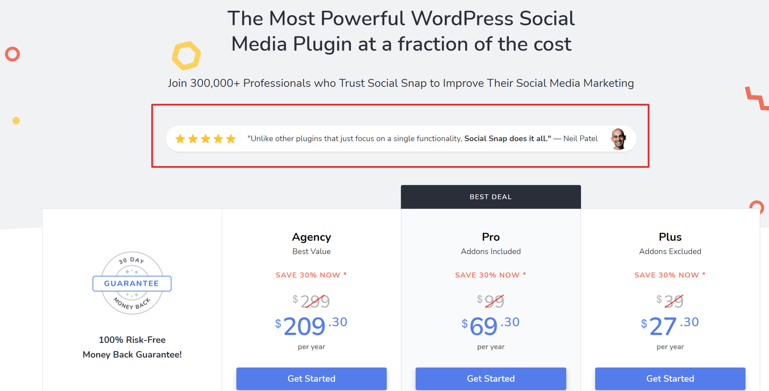 Social Snap Social Media WordPress plugin