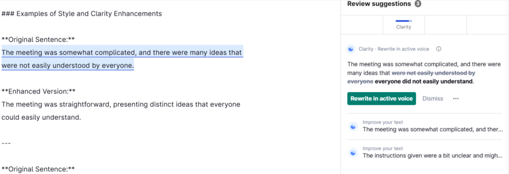 Style and Clarity Enhancements