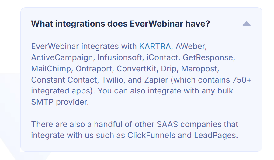 EverWebinar Integrations