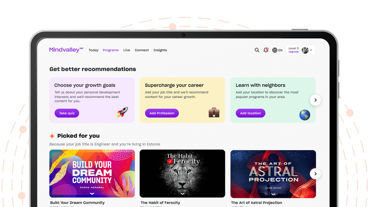 Mindvalley Personalized Learning & AI-Guided Paths