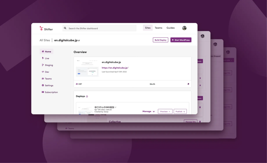 Shifter.io User-Friendly Dashboard