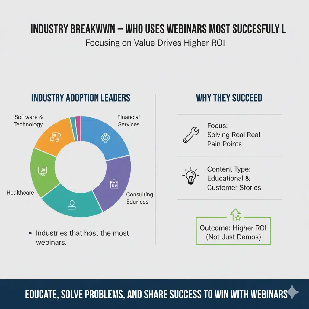 Industry Breakdown – Who Uses Webinars Most Successfully