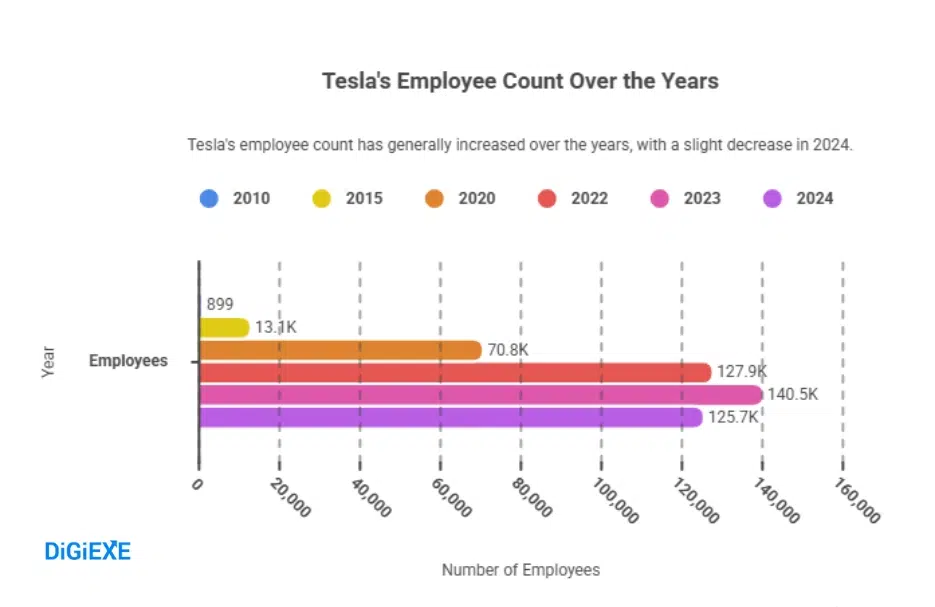 Tesla Employees Statistics