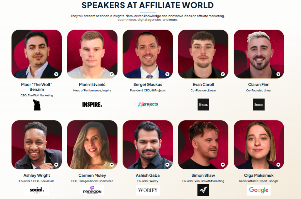 Affiliate World speakers