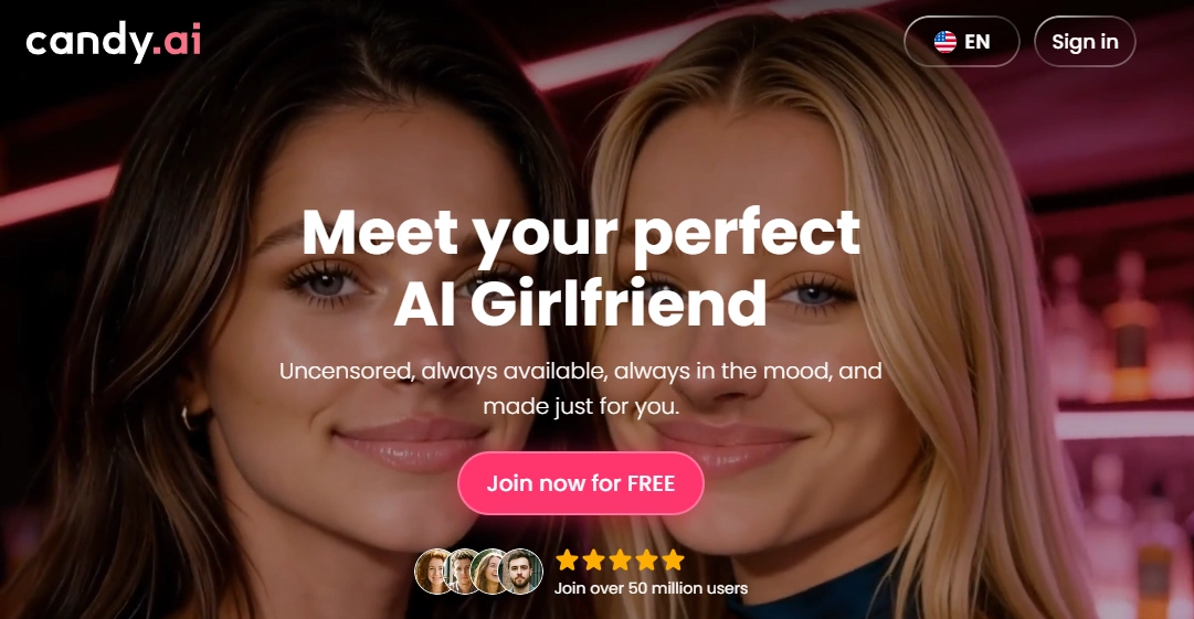 Candy AI-homepage