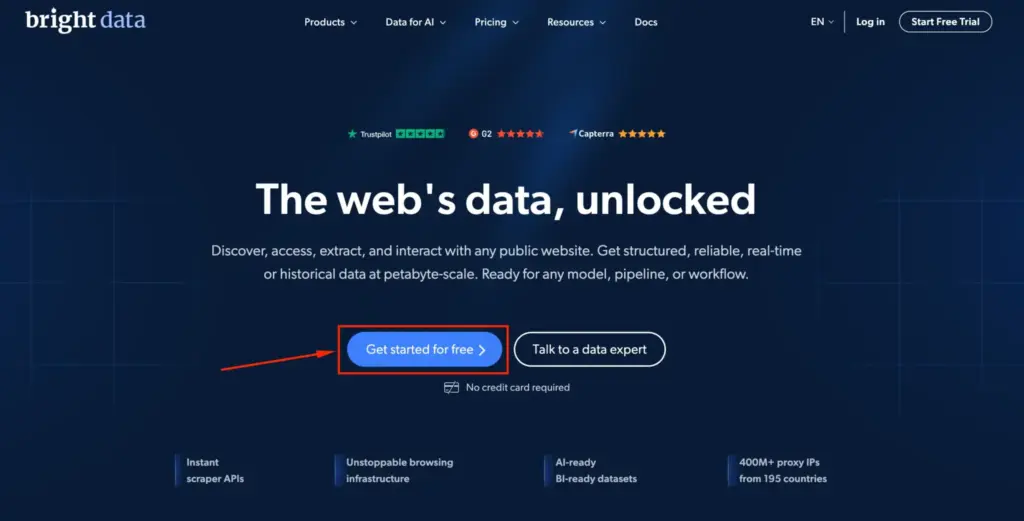 Start Free Trial With BrightData