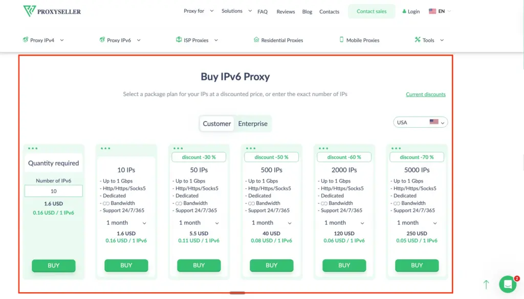 Proxy-Seller- IPv6 Proxies (Datacenter)