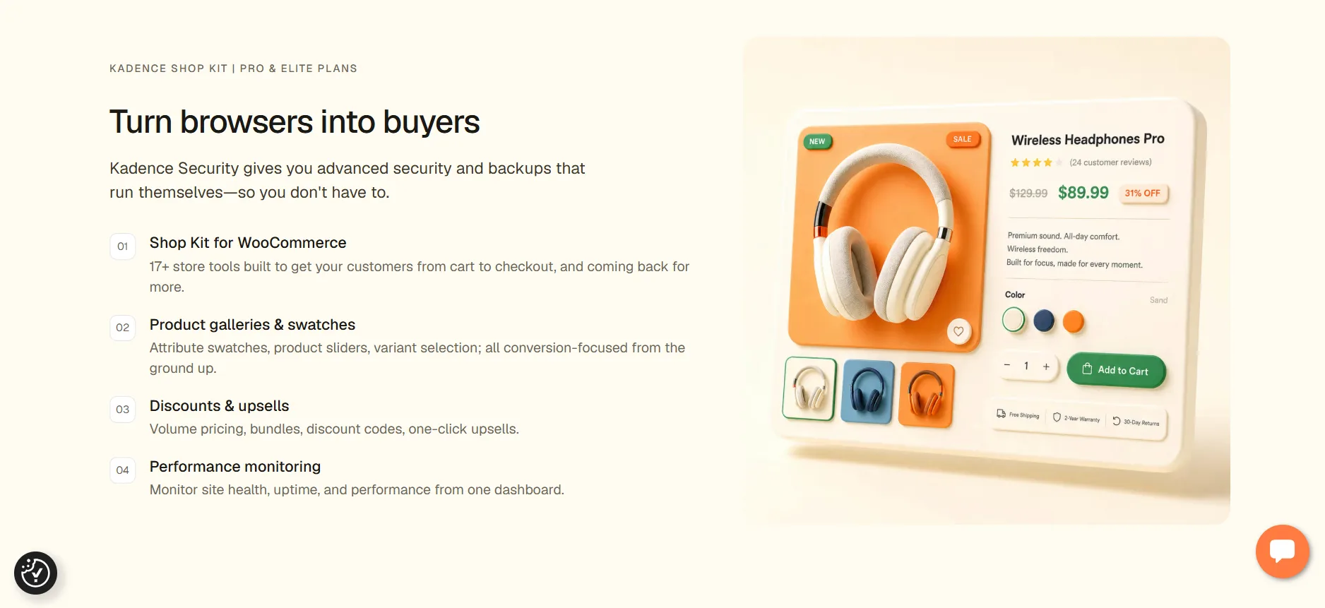 Kadence woocommerce & ecommerce feature