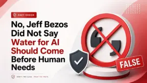 No, Jeff Bezos no dijo que el agua para la IA deba tener prioridad sobre las necesidades humanas.