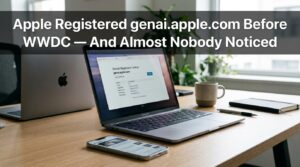 Apple a enregistré le nom de domaine genai.apple.com avant la WWDC — et presque personne ne l'a remarqué.