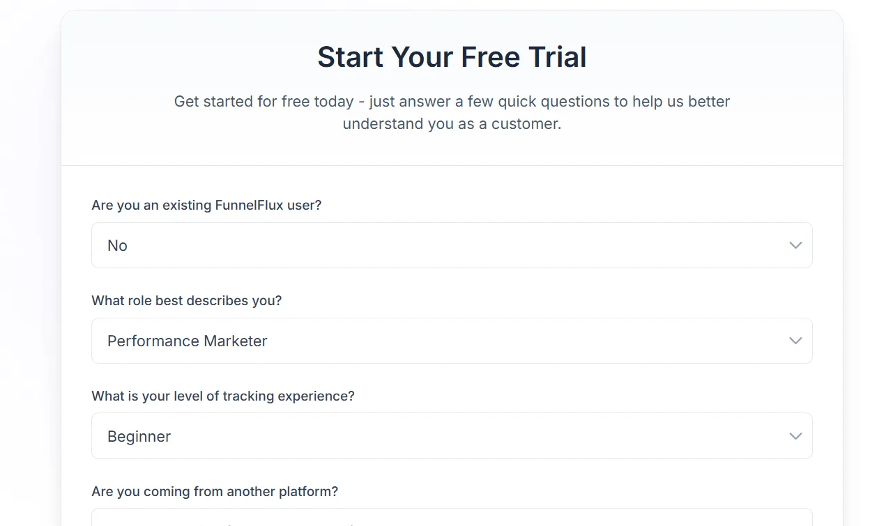funnelflux login step 2